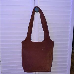 Dimoni Brown Suede Shoulder Bag